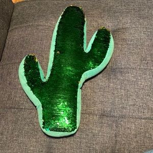 Sparkly Cactus Pillow